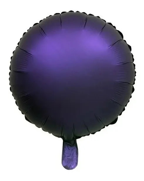 10 Balão Roxo Redondo Metalizado Fosco 45cm Decoração Festa
