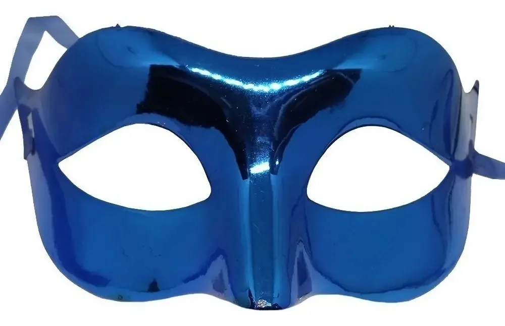 Máscara Veneziana Metalizada Azul