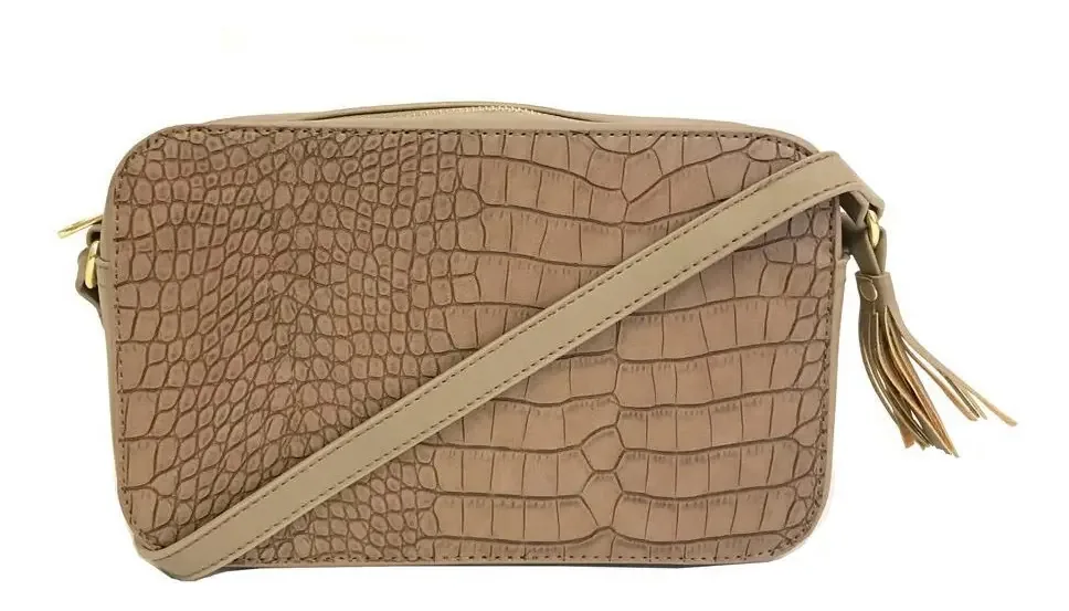 Bolsa Transversal Feminina Pequena Com Zíper E Barbicacho