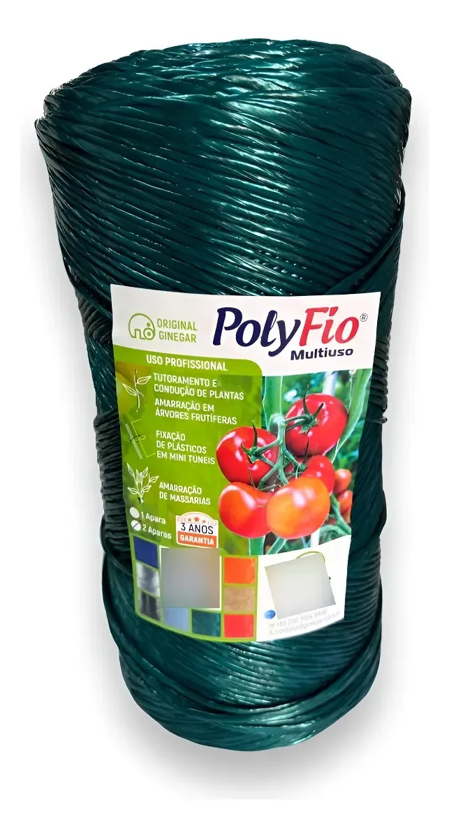 Fitilho Especial Para Tutoramento E Condução Polyfio 5 Rolos Cor Verde