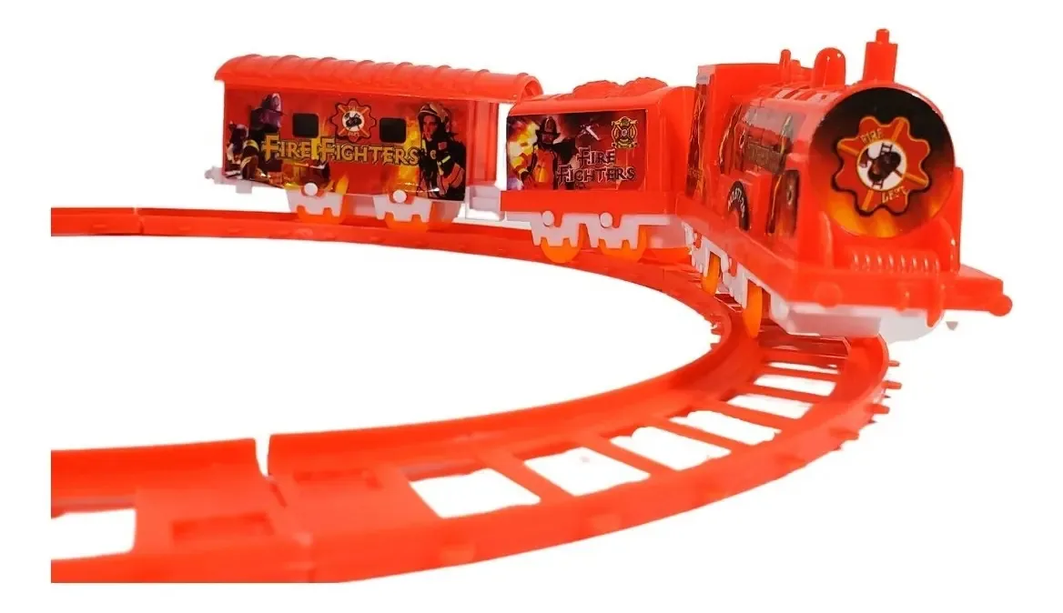 Trens De Bombeiros Elétrico Trilhos Vermelho