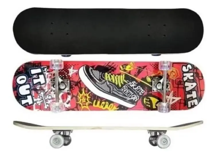 Skate Infantil Varias Cores Com Lixa 78,5cm