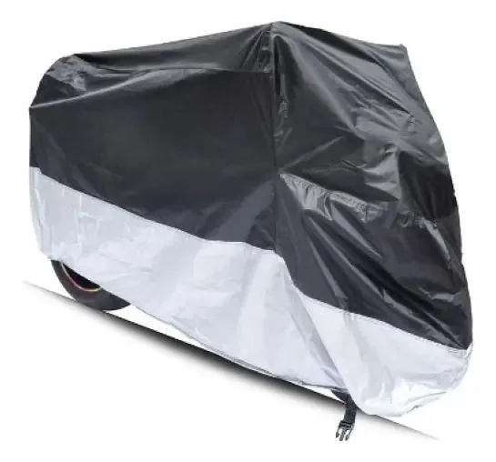Capa Cobrir Moto Chuva Sol Forrada Poliester M 1,45x2,3m Cor Preto