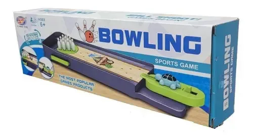 Mini Jogo Boliche Infantil Plástico 12 Pinos 2 Bolas Futuro
