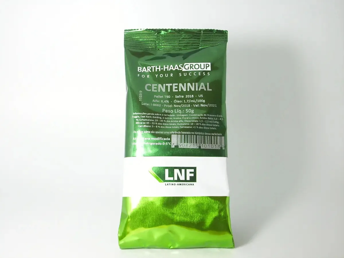 Lupulo Centennial - Barth Haas Lnf T90 - 250g (5 Pacotes)