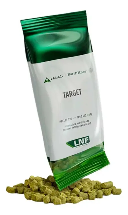 Lúpulo Target Pellet T90 50g Inglaterra Barth-Haas Group