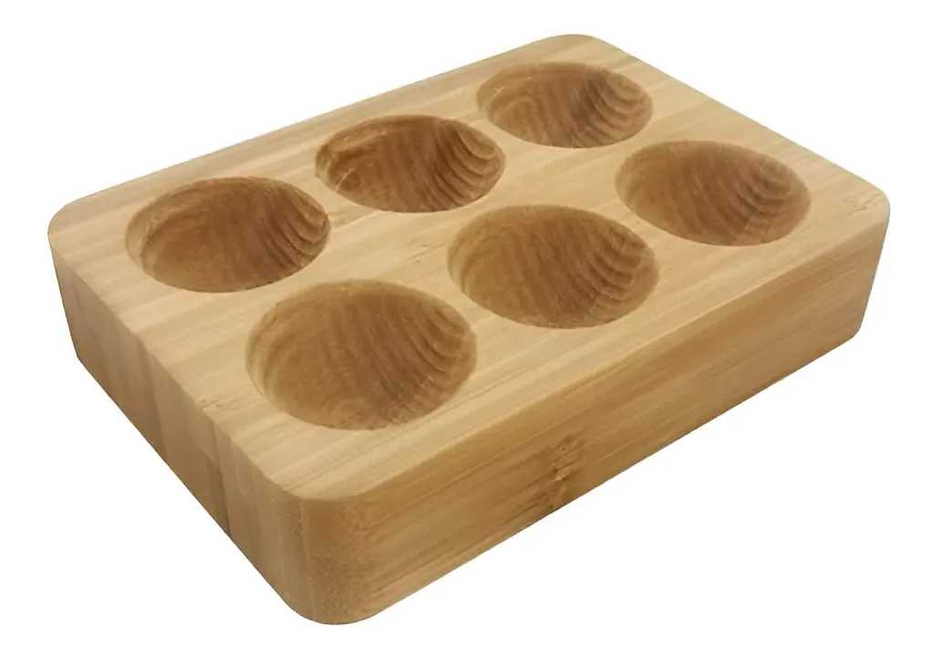 Porta Ovos Bambu Ilovecoffee 6un Ecokitchen Organizador Cozinha