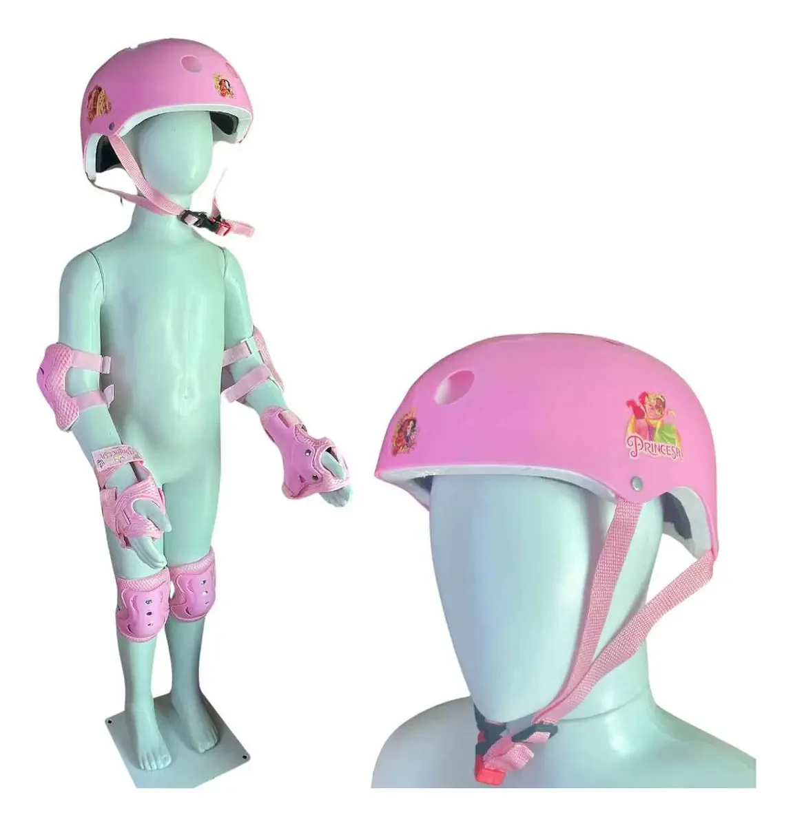 Kit Proteção Infantil Princesas Capacete Acessorios Zippy