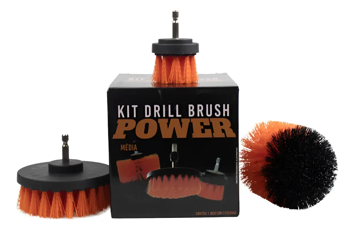 Kit Drill Brush Power Escovas Para Parafusadeira Kers