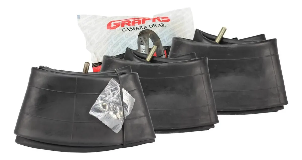 Kit 3 Camaras Ar Pneu Moto 80-100-14 C100 Biz 125 Pop Grapks