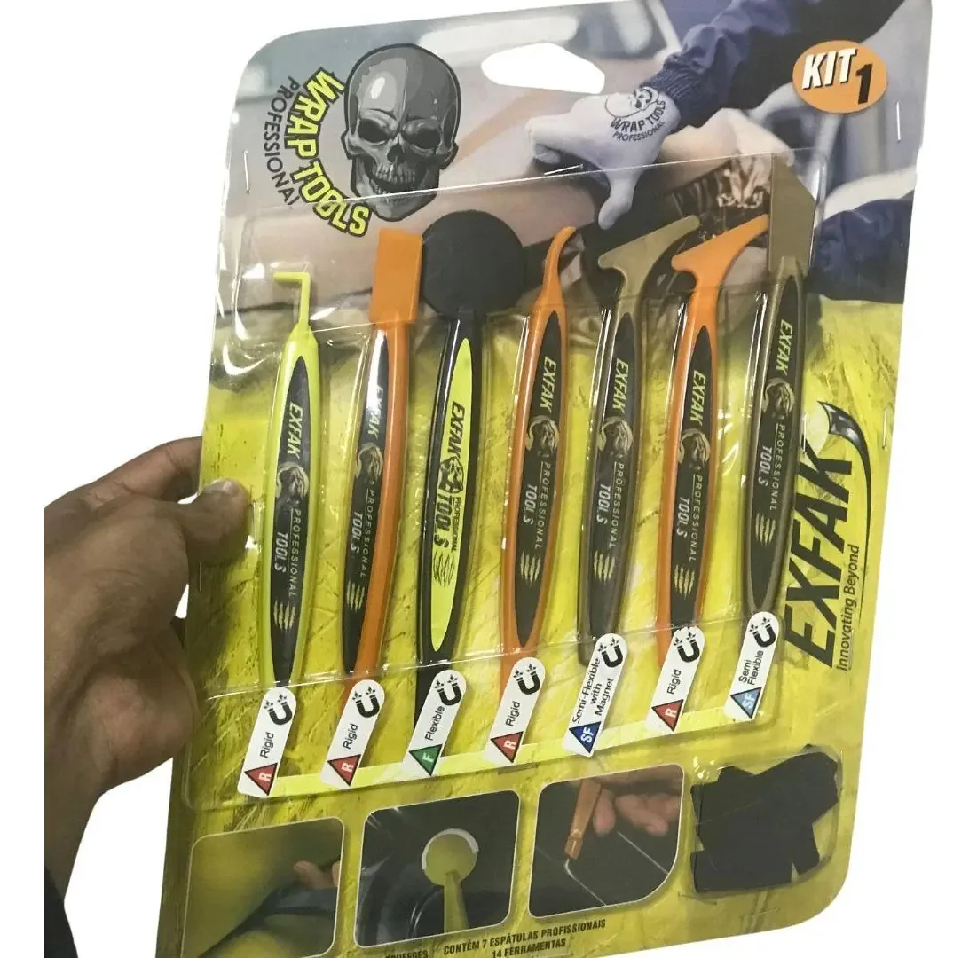 Kit Espátulas Exfak para Acabamento com Ímãs (7 Peças)