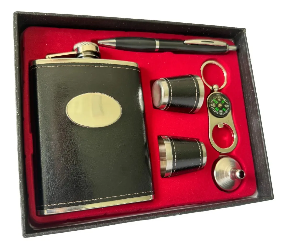 Kit Cantil Bebida The Butcher 8833 Porta Whisky Aço Inox 250ml