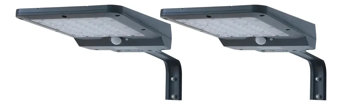 Kit 2 Luminarias Solares Integradas 850 Lumens 6500k