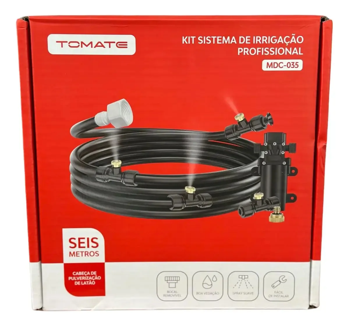 Tomate MDC-035 Sistema Irrigação 12m Kit com Conectores e Gotejadores