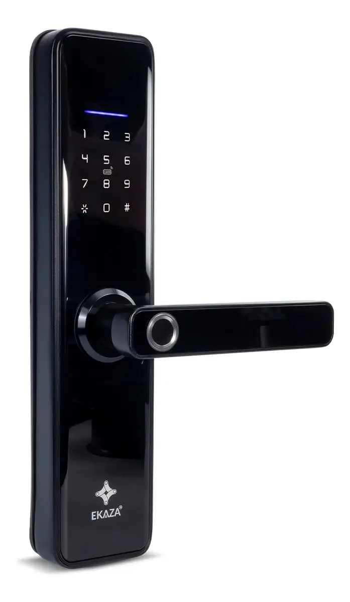 Ekaza Fechadura Inteligente Zigbee Biometria Senha Cartão Cor Preto