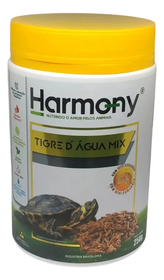 Ração Extrusada Harmony Para Répteis Tigre D'agua Mix 250g