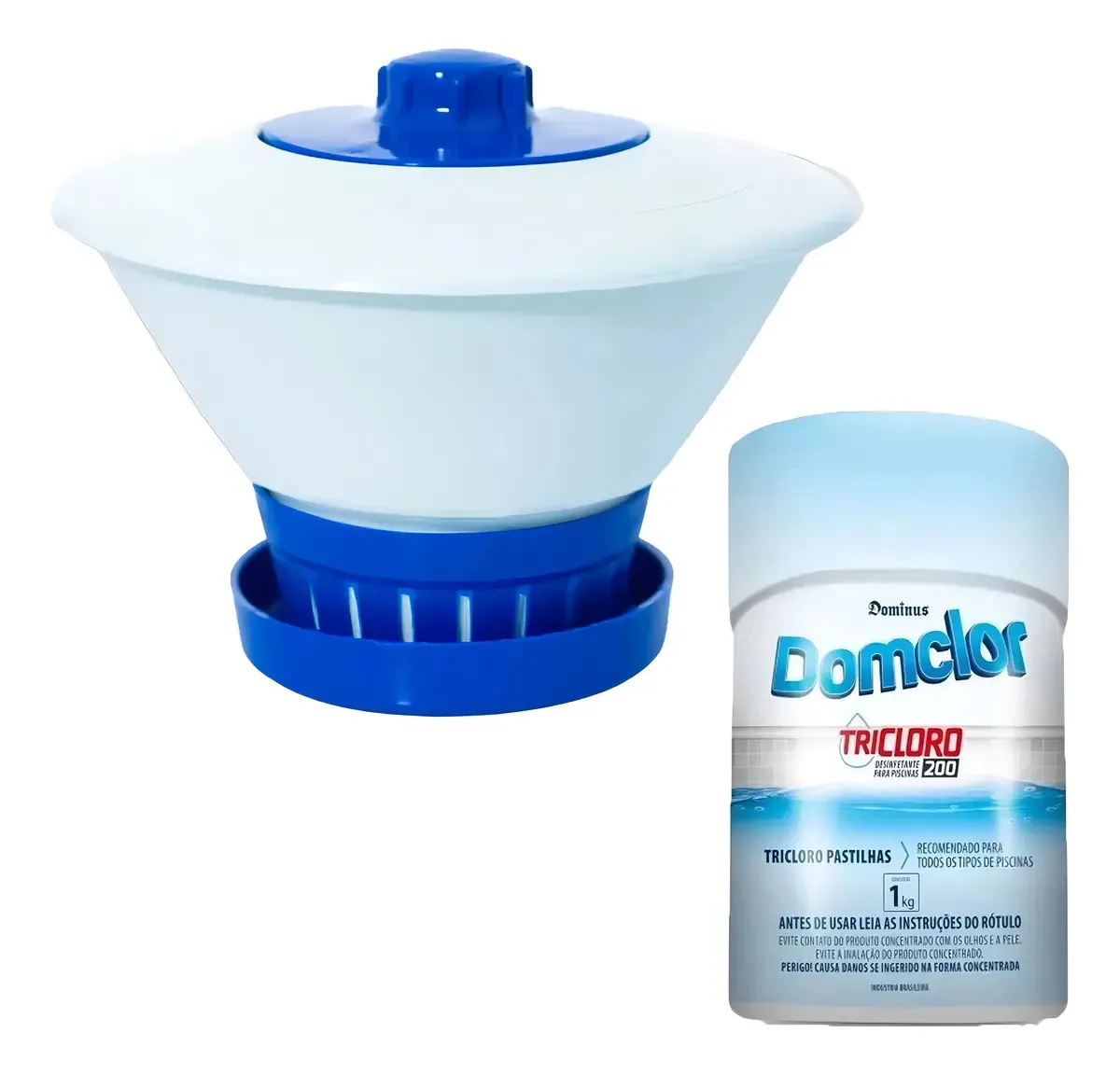 Clorador Flutuante Margarida Com 5 Pastilhas Cloro Piscina