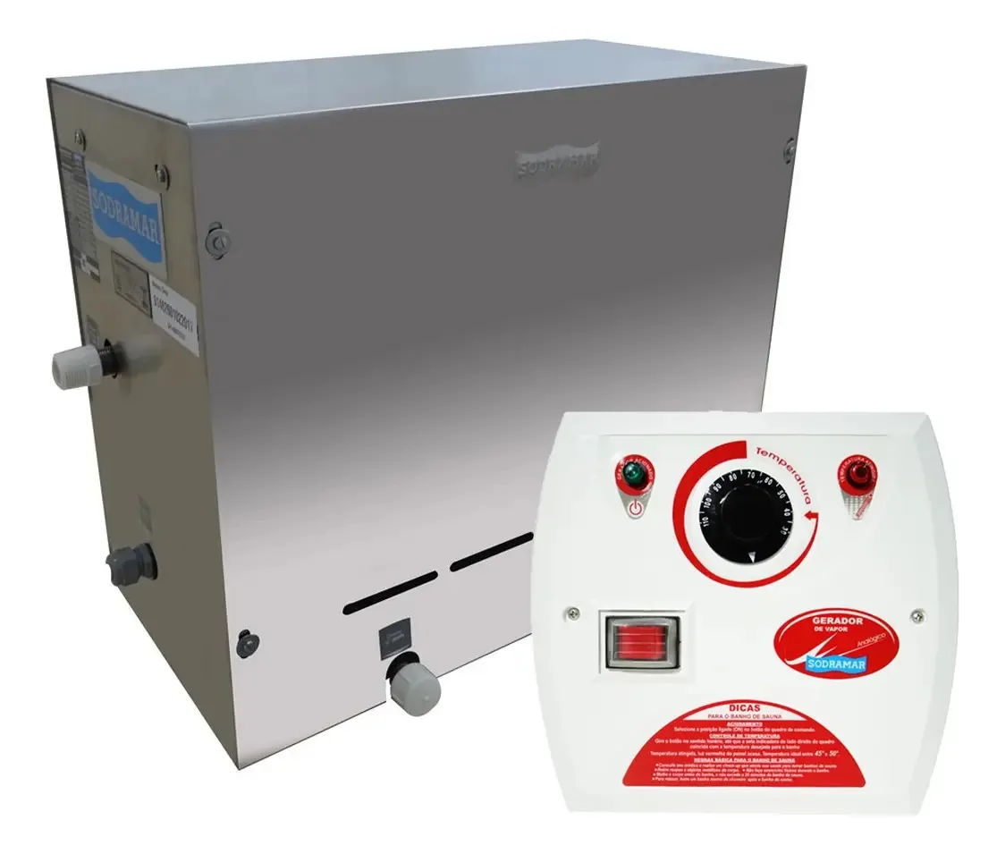 Kit Gerador De Vapor 12kw + Comando Analógico Sauna Sodramar