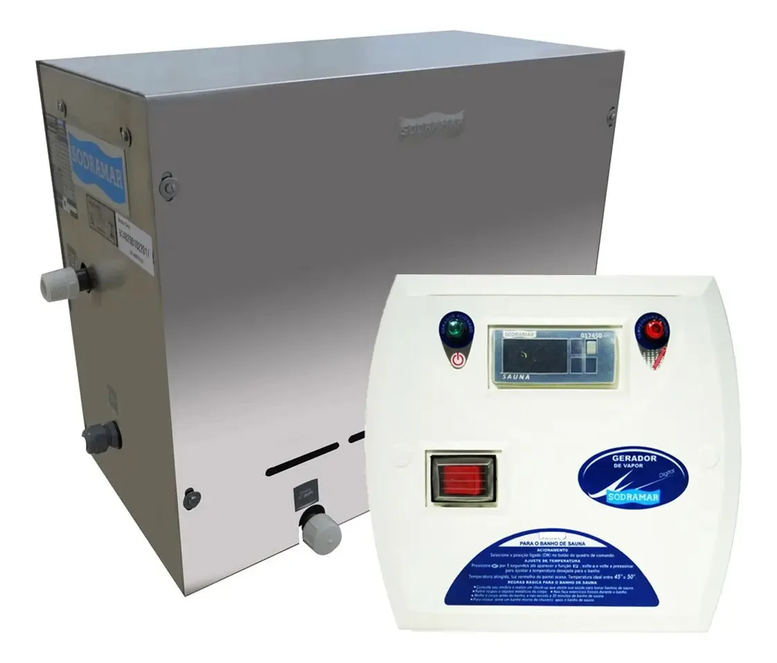 Kit Gerador Vapor 12kw + Comando Digital Para Sauna Sodramar