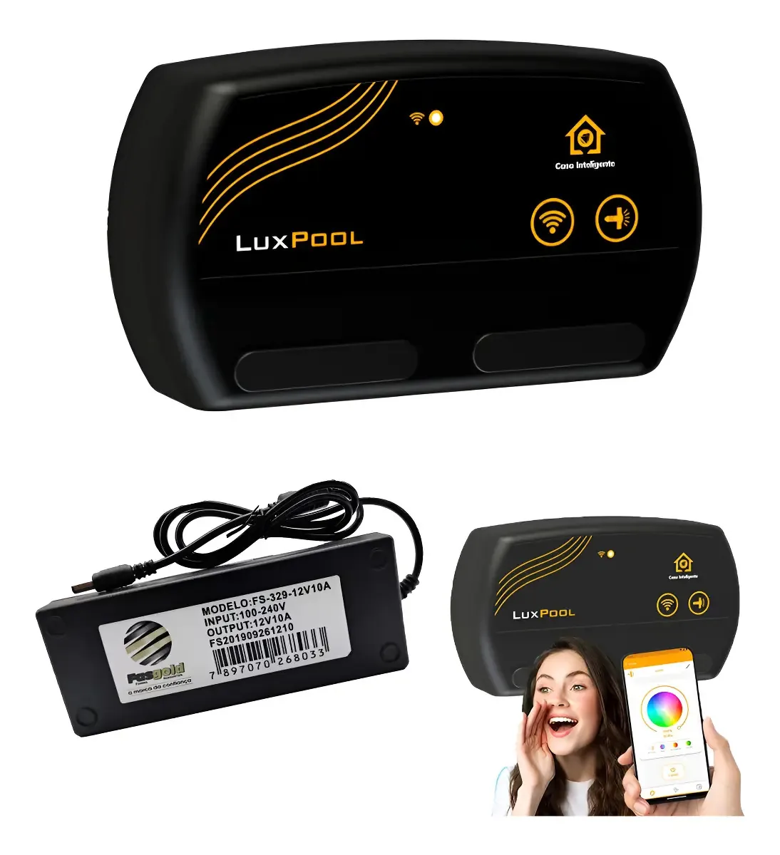 Automação Módulo Wi-fi Smartlux Pdx1478n + Fonte 10 A 12v