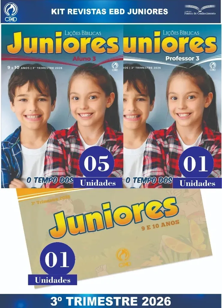 Kit Revistas Ebd Juniores 5 Alunos + 1 Professor + Visual