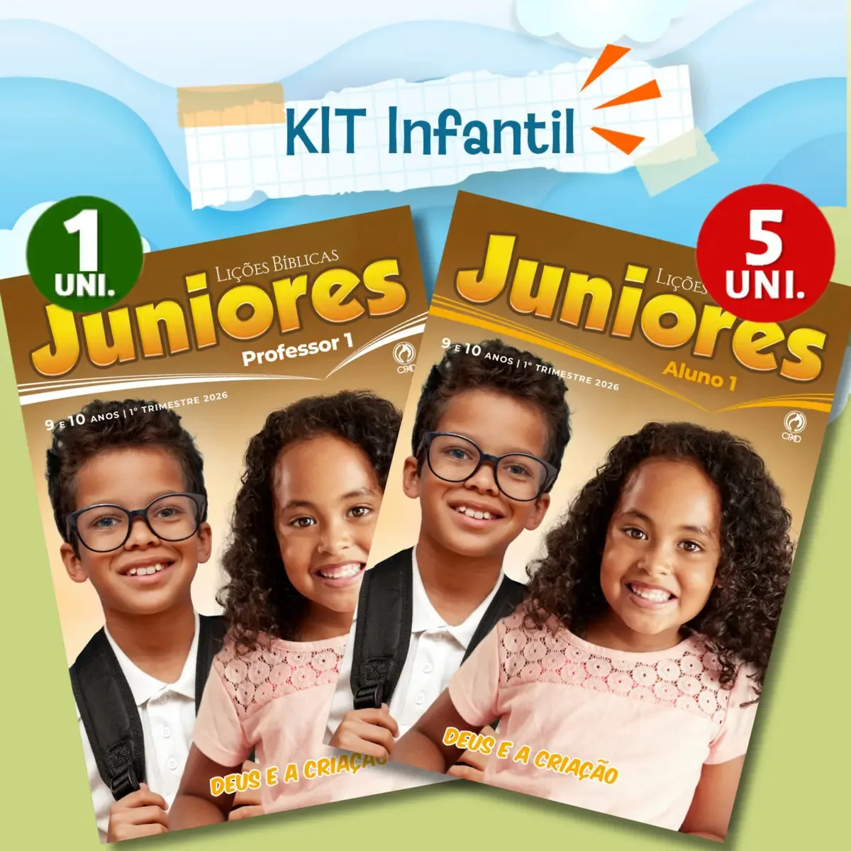 Kit Lições Bíblicas: 5 Revistas Ebd Juniores Aluno 1º Trimestre + Revista Juniores Professor 1º Trimestre
