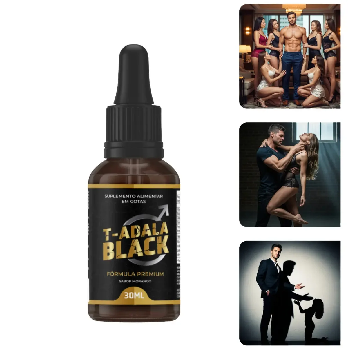 T-adala Black Gotas Energia E Presença Imediata - Vigor Consistente