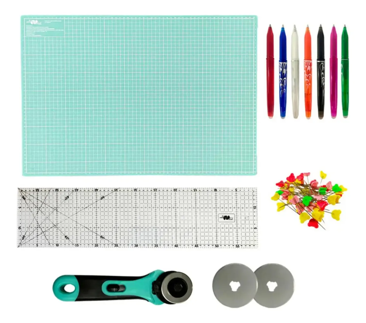 Kit Base Corte Costura ADB 90x60 Regua 15x60 Cortador 45mm Tiffany