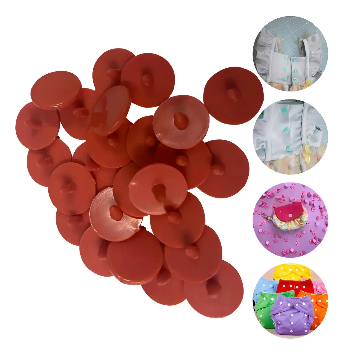 Botão Plástico Ritas 12mm Coral Circular 50 Unidades