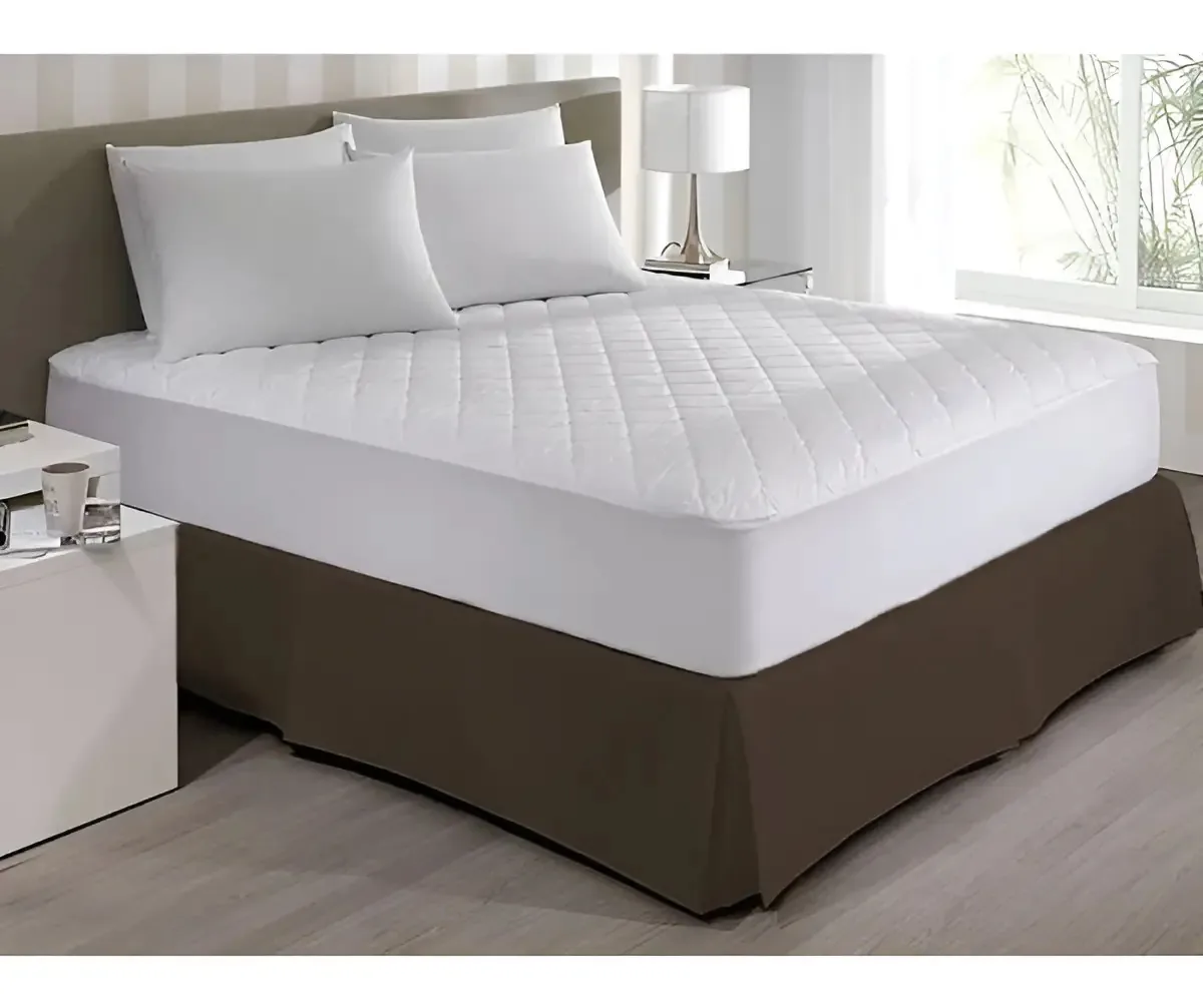 Saia Box Casal Marrom 188x138x32cm Poliéster Admirare Cama Box