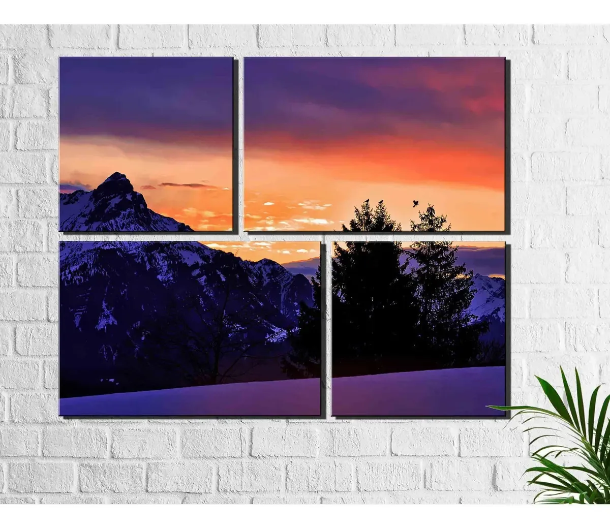 Quadros Decorativos Paisagem Montanha Roxa