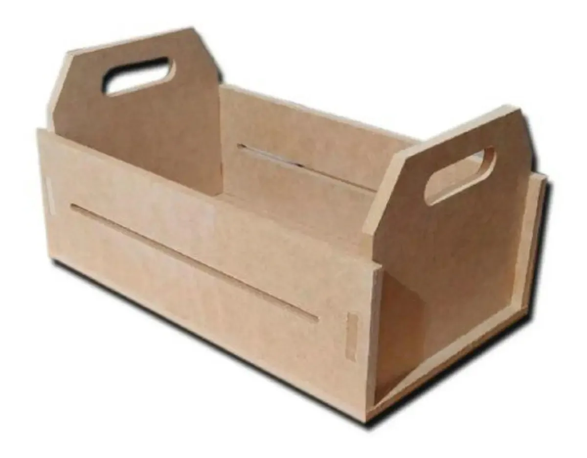 Caixote Mdf Reforçado Desmontável 33,8x19,0x16 Cm Festa