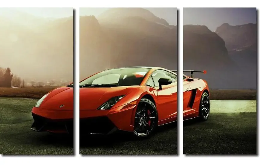Quadro Decorativo Carro Vermelho Lamborghini