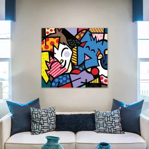 Quadro Decorativo Romero Britto Best Friends