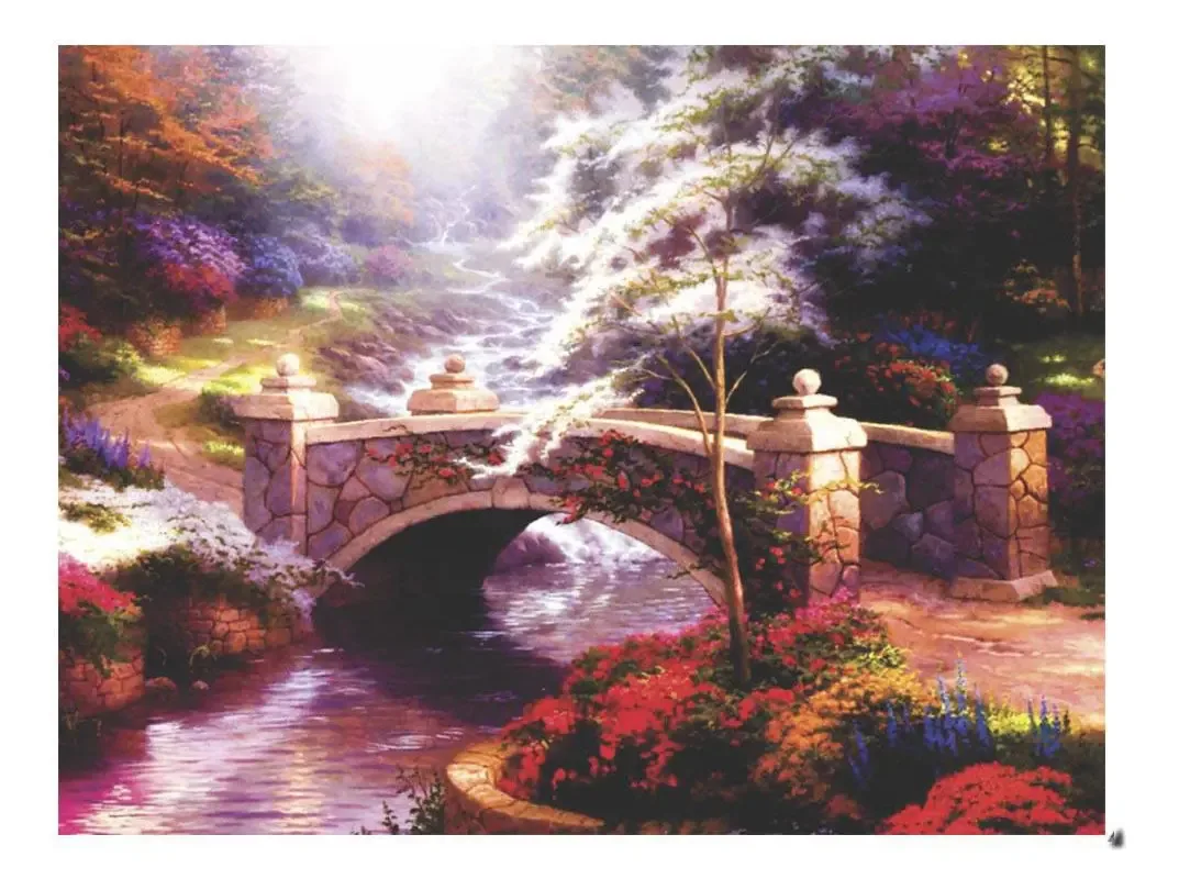 Quadro Decorativo Ponte Na Floresta