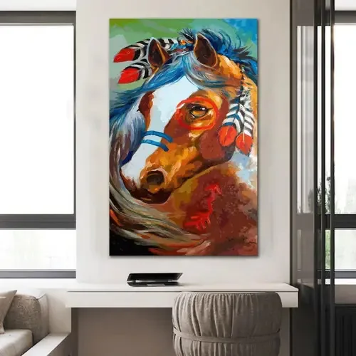 Quadro Decorativo Cavalo Índio
