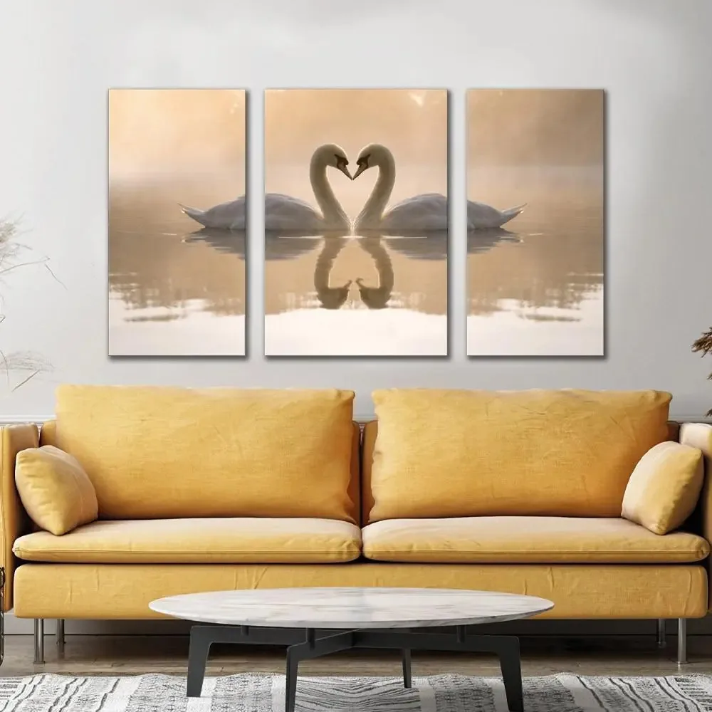 Quadros Decorativos Casal De Cisne