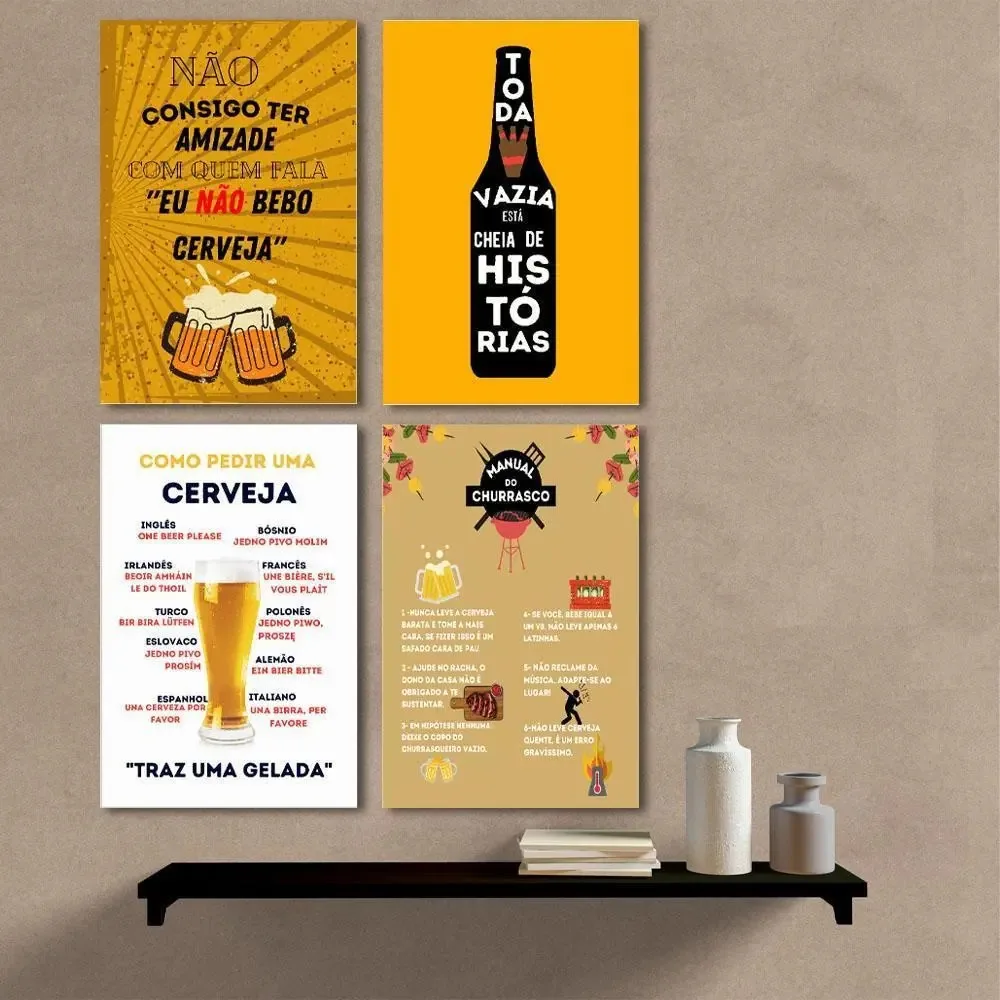 Quadro Decorativo Cerveja E Churrasco