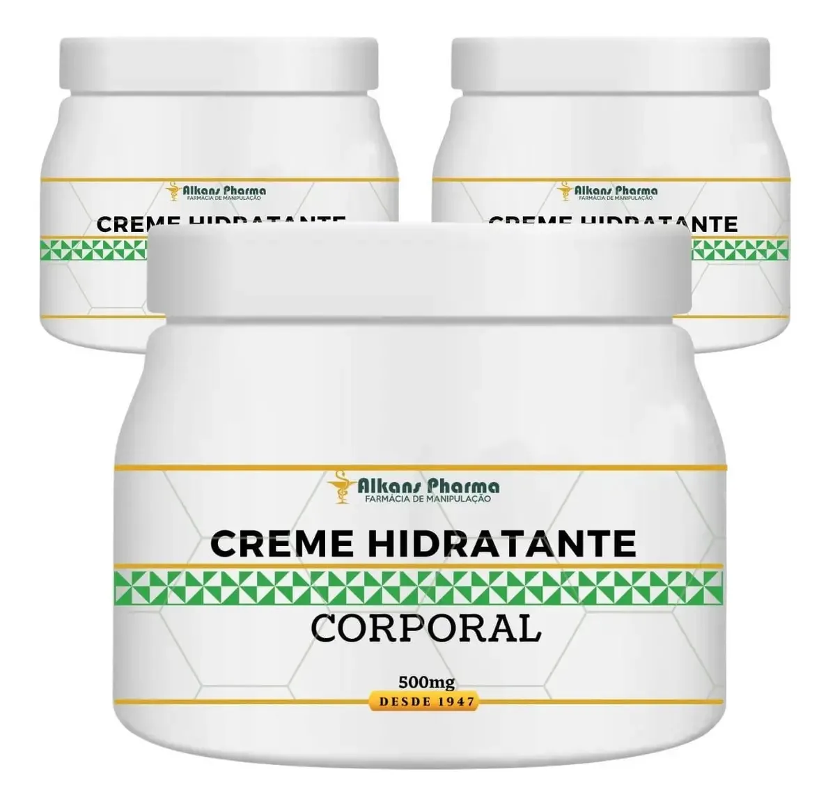 Combo 3 Potes De Cremes Corporais 500 Mg