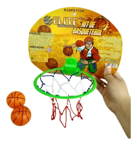 Cesta De Basquete Brinquedo Infantil Com Bola Suporte Porta