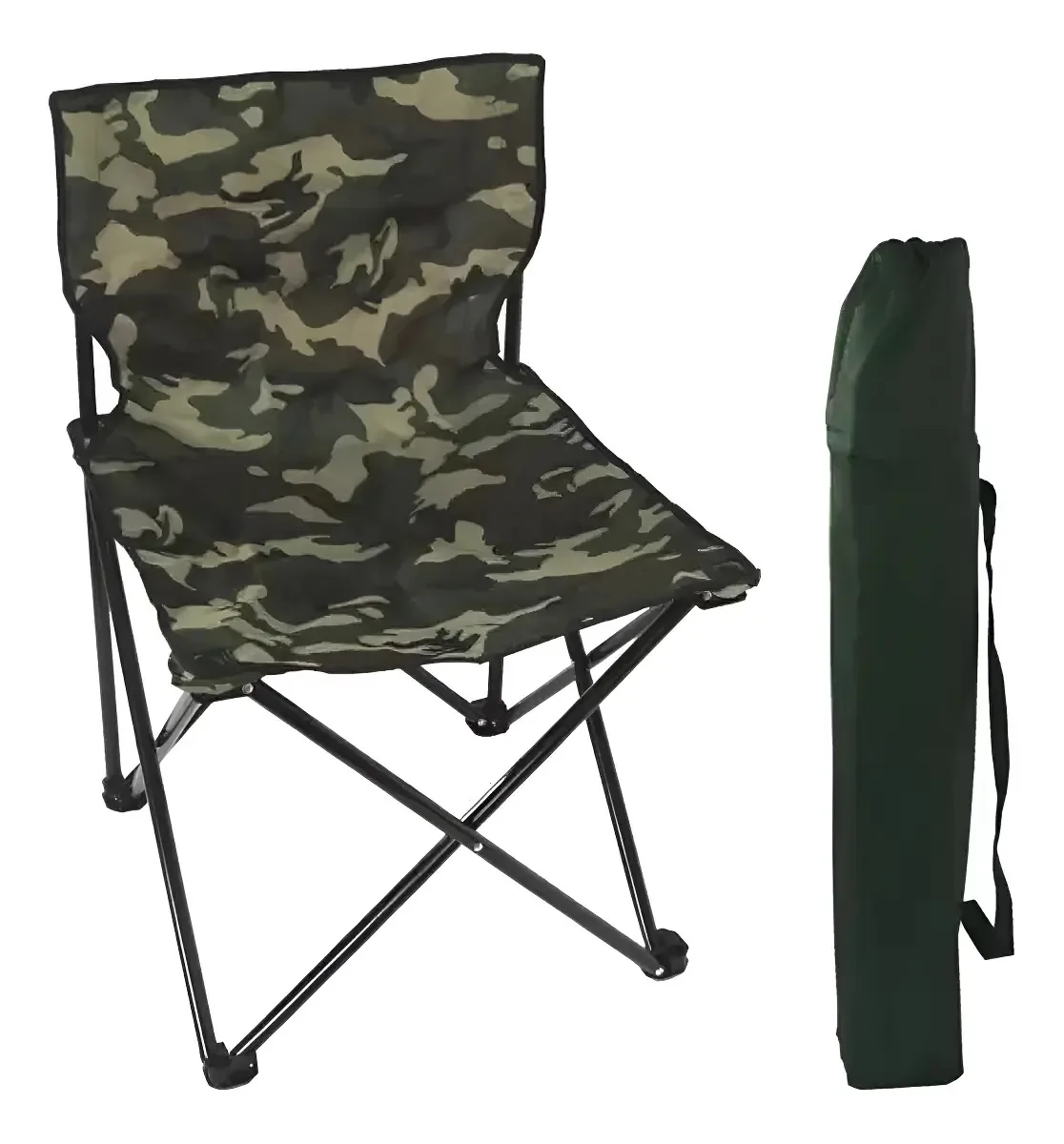 Cadeira Dobravel Camping Pesca Camuflada Banqueta Portatil