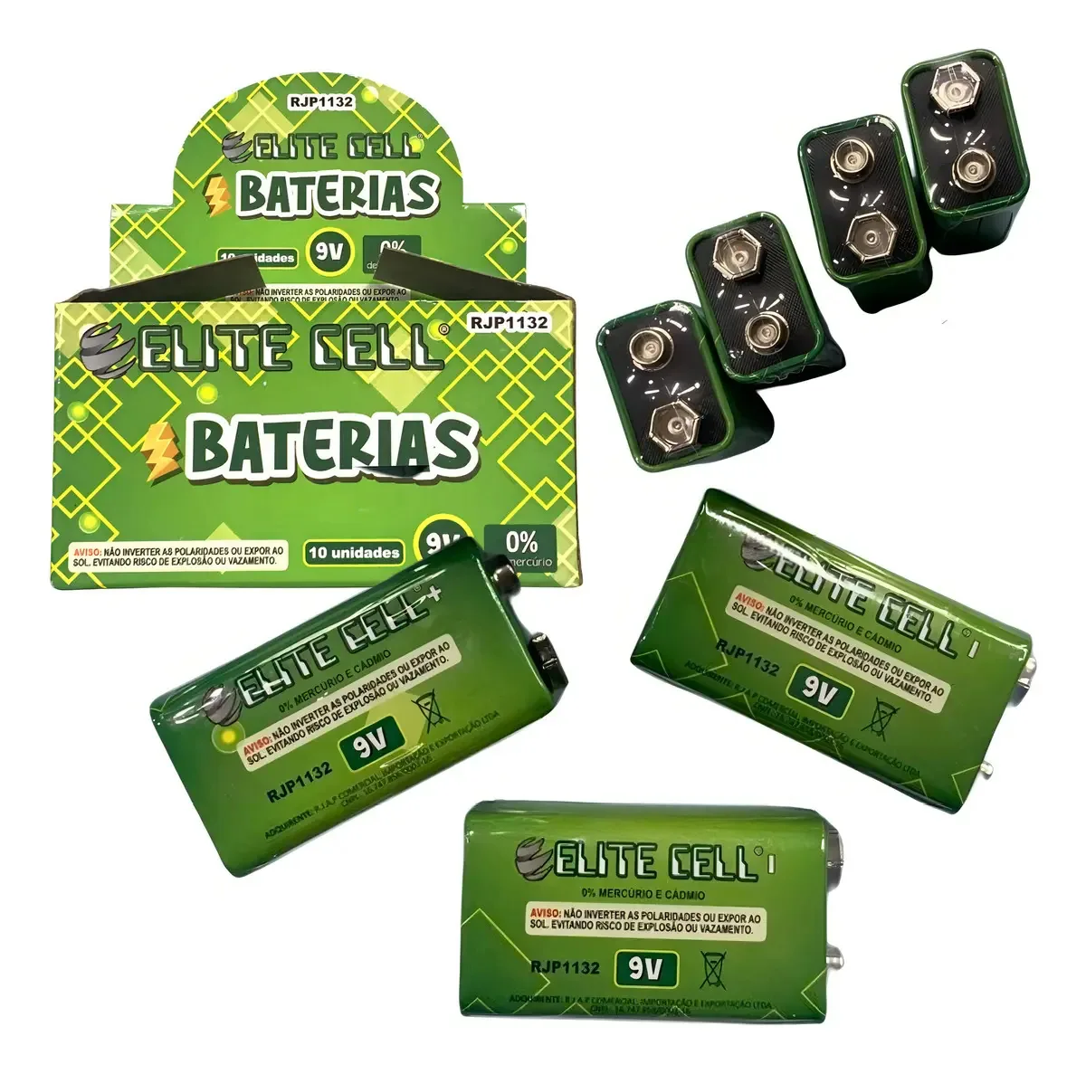 Bateria 9V Elite Retangular para Eletrônicos e Brinquedos