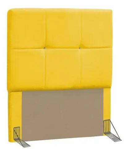 Cabeceira Solteiro 90cm Vênus Corano Amarelo - D'monegatto
