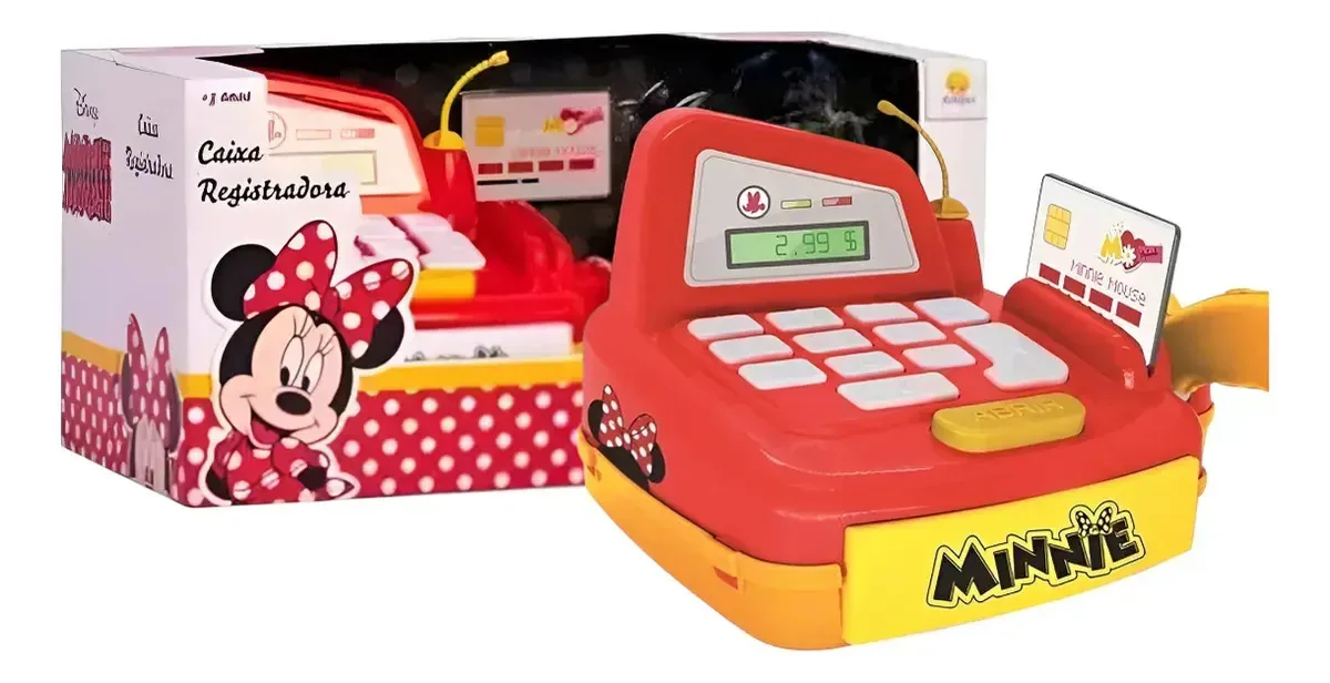 Brinquedo Caixa Registradora Minnie Mouse Angel Toys