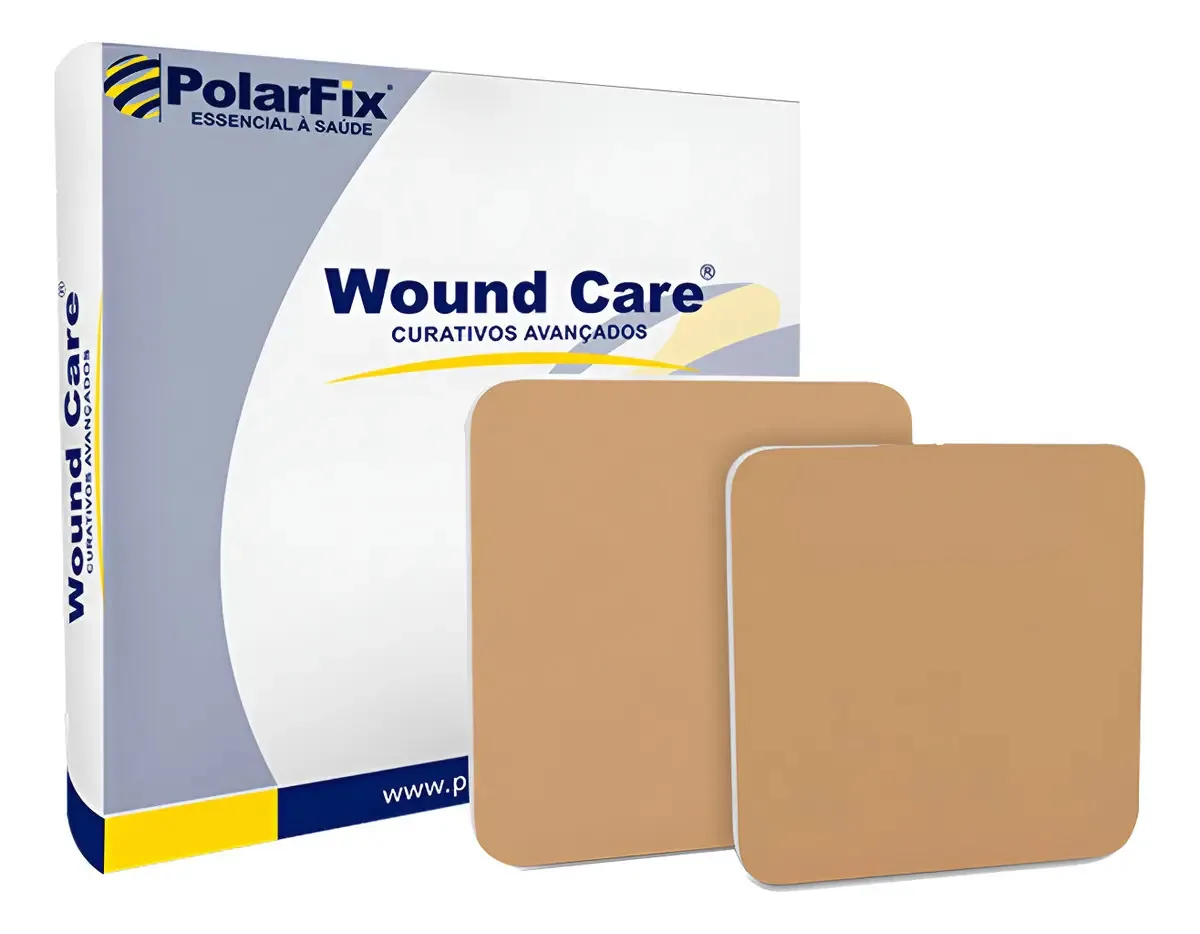 Curativo Espuma Silicone Traqueostomia 10x10cm Polarfix 10un