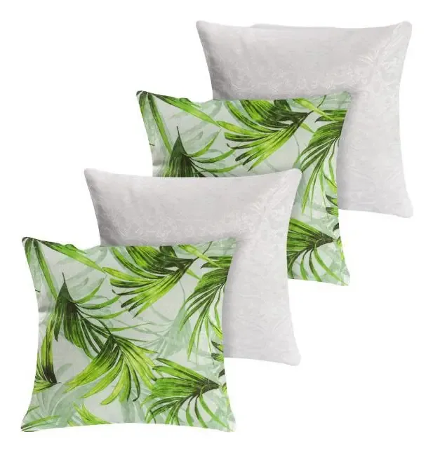 Kit 4 Almofadas Jacquard Cheia (espuma) - 4225