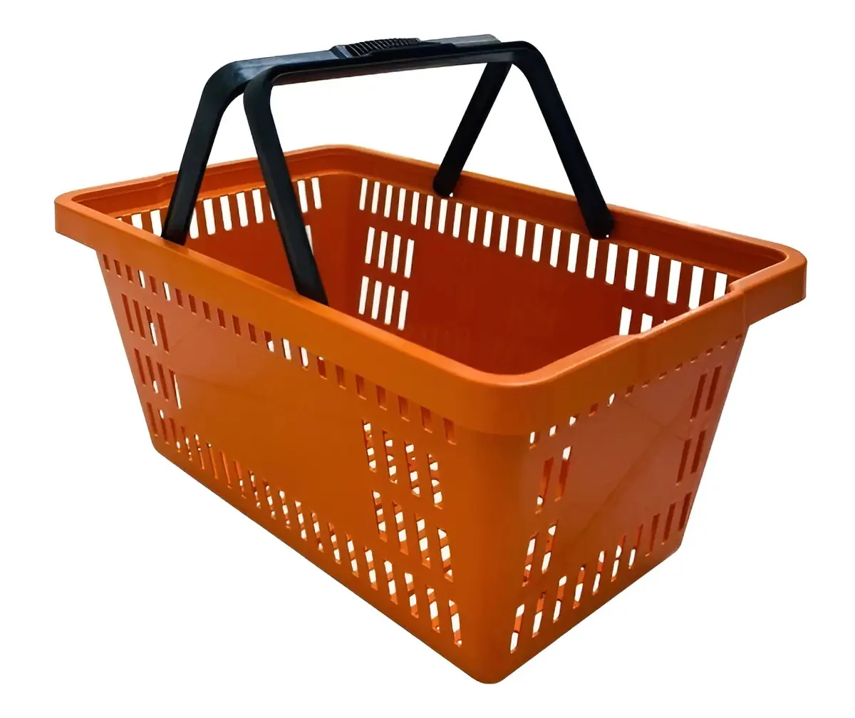 20 Cesta Cestinha De Compras Super Cor Laranja