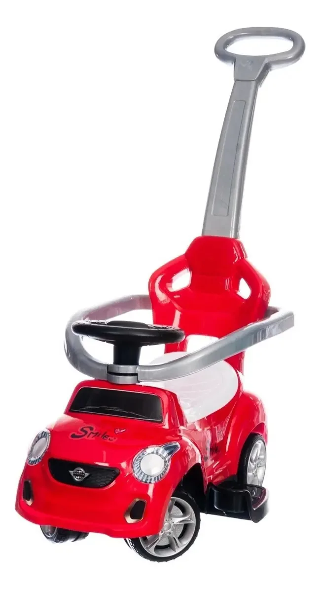 Carrinho Passeio Infantil Criança Bebê Protetor E Empurrador Cor Vermelho