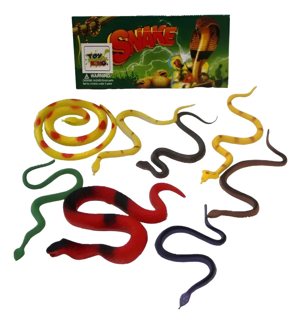 Cobras De Brinquedo Plásticas Kit 8 Und / Bichos