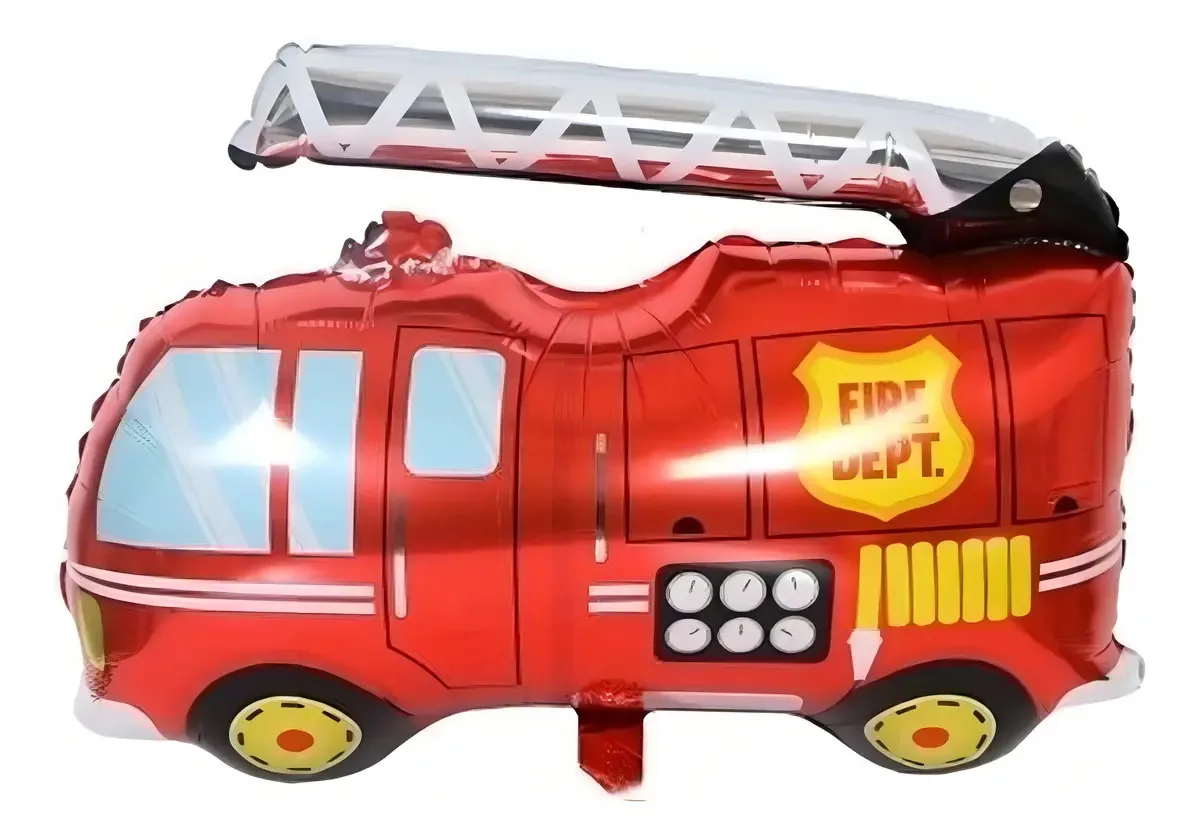 Balão de Festa Caminhão de Bombeiros, 85cm da Extra Festas